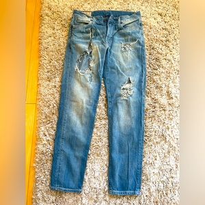 Polo Ralph Lauren Astor Slim Boyfriend Jeans Women’s Distress Size 27x27